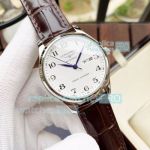 Replica Longines White Dial Brown Leather Men's Watch 40mm
